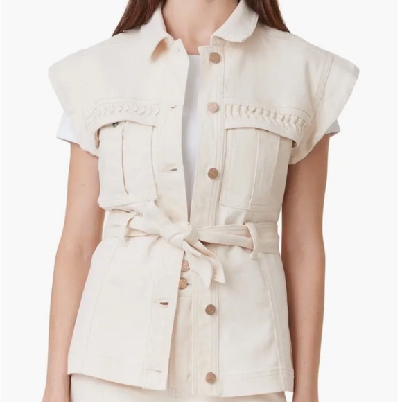 Habitual Jackets & Blazers - Habitual Cream Belted Vest